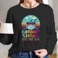 Vintage Granny Shark Doo Doo Doo Long Sleeve T-Shirt Gifts for Her