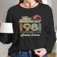 Vintage May 1981 41 Year Old 41Th Birthday Long Sleeve T-Shirt Gifts for Her