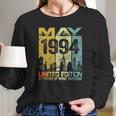 Vintage May 1994 Funny 27Th Birthday 27 Years Old Gift Long Sleeve T-Shirt Gifts for Her