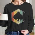 Vintage Spade Retro Poker Card Symbol Casino Long Sleeve T-Shirt Gifts for Her