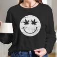 Weed Smile Face Long Sleeve T-Shirt Gifts for Her