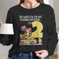 The Wheels On The Bus 2Nd Birthday 2 Yrs Old Family Matching Long Sleeve T-Shirt Gifts for Her