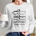 1953 To 1977 Ford F100 Pickup Truck Evolution Classic Outline Design Long Sleeve T-Shirt Gifts for Her