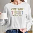 40Th Birthday Gift Retro Birthday Vintage 1981 Long Sleeve T-Shirt Gifts for Her