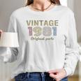 40Th Birthday Gift Vintage 1981 Original Parts Long Sleeve T-Shirt Gifts for Her