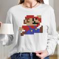 8-Bit Mario Nintendo Jumping Long Sleeve T-Shirt Gifts for Her