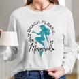 Aqua Blue Watercolor Beach Please Im A Mermaid Long Sleeve T-Shirt Gifts for Her