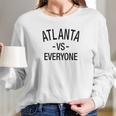 Atlanta Vs Everyone Sports Fan Graphic Ringer Long Sleeve T-Shirt Gifts for Her