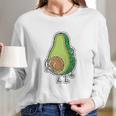 Avocado Seed Fat Funny Vegan Big Scratching Long Sleeve T-Shirt Gifts for Her