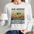 Baby Yoda Am Arsch Lecken Du Mich Kannst Vintage Shirt Mf Long Sleeve T-Shirt Gifts for Her