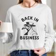 Back In Business Funny Plague Doctor Graphic Long Sleeve T-Shirt Gifts for Her