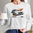 Back To The Future 35Th Retro Stripe Delorean Long Sleeve T-Shirt Gifts for Her