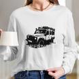 Brown Land Rover Defender Illustation - Autonaut Long Sleeve T-Shirt Gifts for Her