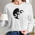 Cats Rule Simple Yin Yang Animal Graphic Long Sleeve T-Shirt Gifts for Her