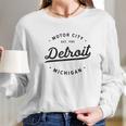 Classic Retro Vintage Detroit Michigan Motor City Long Sleeve T-Shirt Gifts for Her