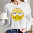 Emoji Cool Shades Smiley Face Sunglasses Confident Awesome Long Sleeve T-Shirt Gifts for Her