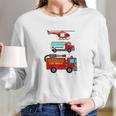 Ems Fire Truck Ambulance Rescue Helicopter Long Sleeve T-Shirt Gifts for Her