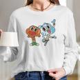 Fifth Sun Girls The Amazing World Of Gumball Darwin And Gumball Grin Long Sleeve T-Shirt Gifts for Her