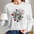 Fourth Of July Ben Franklin Patriotic American Long Sleeve T-Shirt Gifts for Her