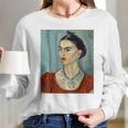 Frida Kahlo Portrait Art Long Sleeve T-Shirt Gifts for Her