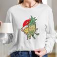 Funny Pineapple Pizza Forbidden Love Hawaiian Long Sleeve T-Shirt Gifts for Her