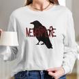 Gothic Nevermore Raven Edgar Allan Poe Gift Long Sleeve T-Shirt Gifts for Her