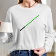 Green Light Saber T-Shirt Long Sleeve T-Shirt Gifts for Her