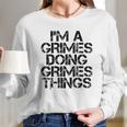 Grimes Funny Surname Family Tree Birthday Reunion Gift Idea Long Sleeve T-Shirt Gifts for Her