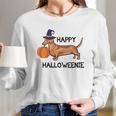 Halloweenie Halloween Dachshund Long Sleeve T-Shirt Gifts for Her