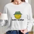 Happy Camper Camping Smiley Face Long Sleeve T-Shirt Gifts for Her