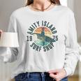 Jaws Amity Island Surf 1975 Yellow Heather Long Sleeve T-Shirt Gifts for Her