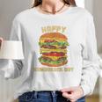 Junk Food Cheeseburger Hamburger Day Burger Fries Long Sleeve T-Shirt Gifts for Her