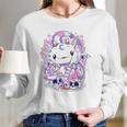 Kawaii Pastel Goth Cute And Creepy Axolotl Knife Long Sleeve T-Shirt Gifts for Her