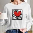 Keith Haring Heart Long Sleeve T-Shirt Gifts for Her