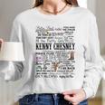 Kenny Chesney Lyrics Tshirt Raglan Music Lyrics Long Sleeve T-Shirt Gifts for Her