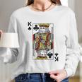 King Of Clubs Blackjack Cards Poker 21 K Long Sleeve T-Shirt Gifts for Her