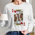 King Of Hearts Blackjack Cards Poker Long Sleeve T-Shirt Gifts for Her