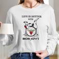 Life Is Better With Bon Jovi Snoopy Rock Band Long Sleeve T-Shirt Gifts for Her