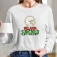 Melanin Woman With Kemetic Egyptian Jewelry Art Long Sleeve T-Shirt Gifts for Her