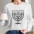 Menorah Hebrew Israelite Yahweh Yahshua Yeshua Torah Long Sleeve T-Shirt Gifts for Her