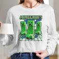 Minecraft Glowing Creepers Long Sleeve T-Shirt Gifts for Her