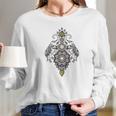 Mirrored Ornate Elephants Henna Art Long Sleeve T-Shirt Gifts for Her