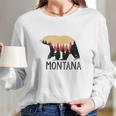 Montana Vintage Grizzly Bear Nature Outdoor Souvenir Gift Long Sleeve T-Shirt Gifts for Her