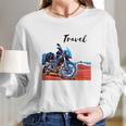 Motorcycle Travel Adventure Photo Art Triumph Moto Bike Long Sleeve T-Shirt Gifts for Her