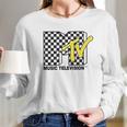 Mtv With Checkerboard Long Sleeve T-Shirt Gifts for Her