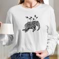 Ornate Elephant Tee Henna Mehndi Flying Long Sleeve T-Shirt Gifts for Her