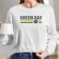 Retro Football Stripe Green Bay Football Wisconsin Green Bay Long Sleeve T-Shirt Gifts for Her