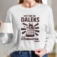 Ripple Junction Doctor Who Vote No To Daleks Adult Long Sleeve T-Shirt Gifts for Her