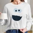 Sesame Street Cookie Monster Face Long Sleeve T-Shirt Gifts for Her