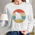 Shark Fin Retro Style Shark Long Sleeve T-Shirt Gifts for Her